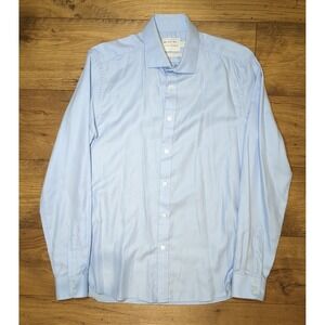 Topman Premium Mens M Slim‎ Fit 100% Cotton Spread Collar Button Shirt